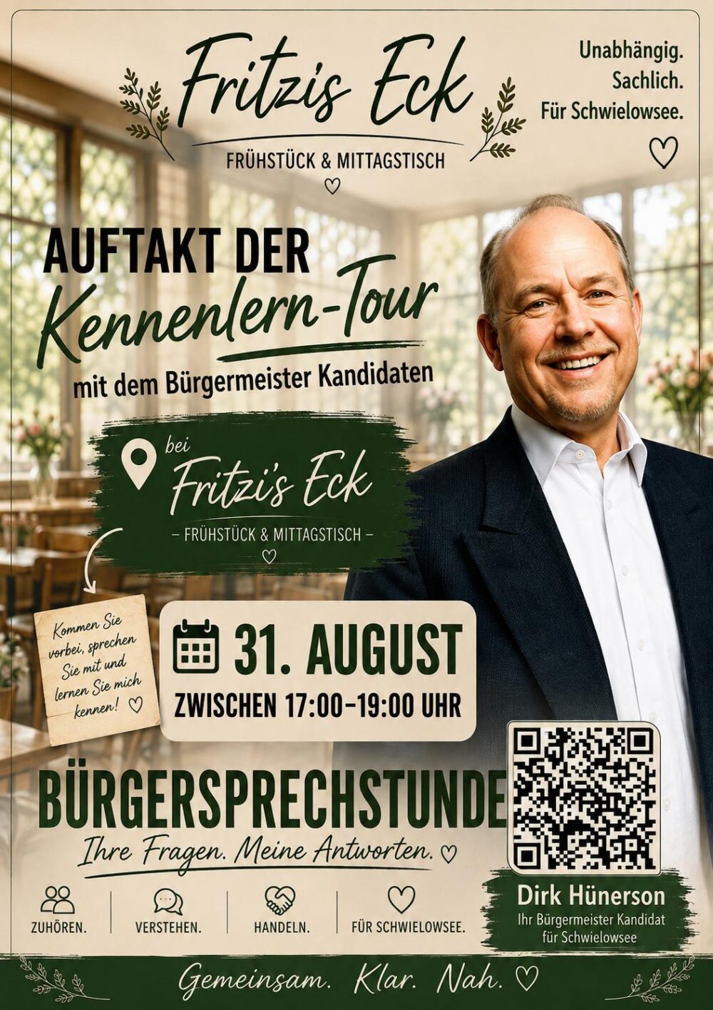 Einladung zum Auftaktsveranstaltung in Fritzi's Eck